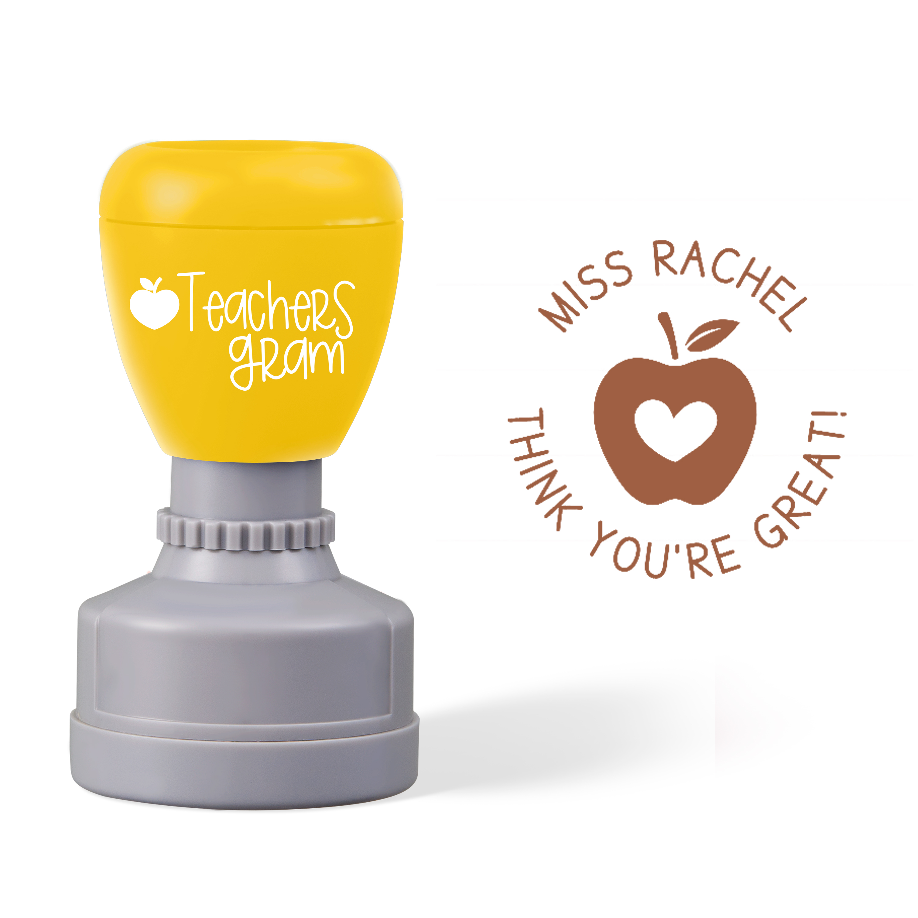 Personalized Name Think You Are Great Teacher Stamp