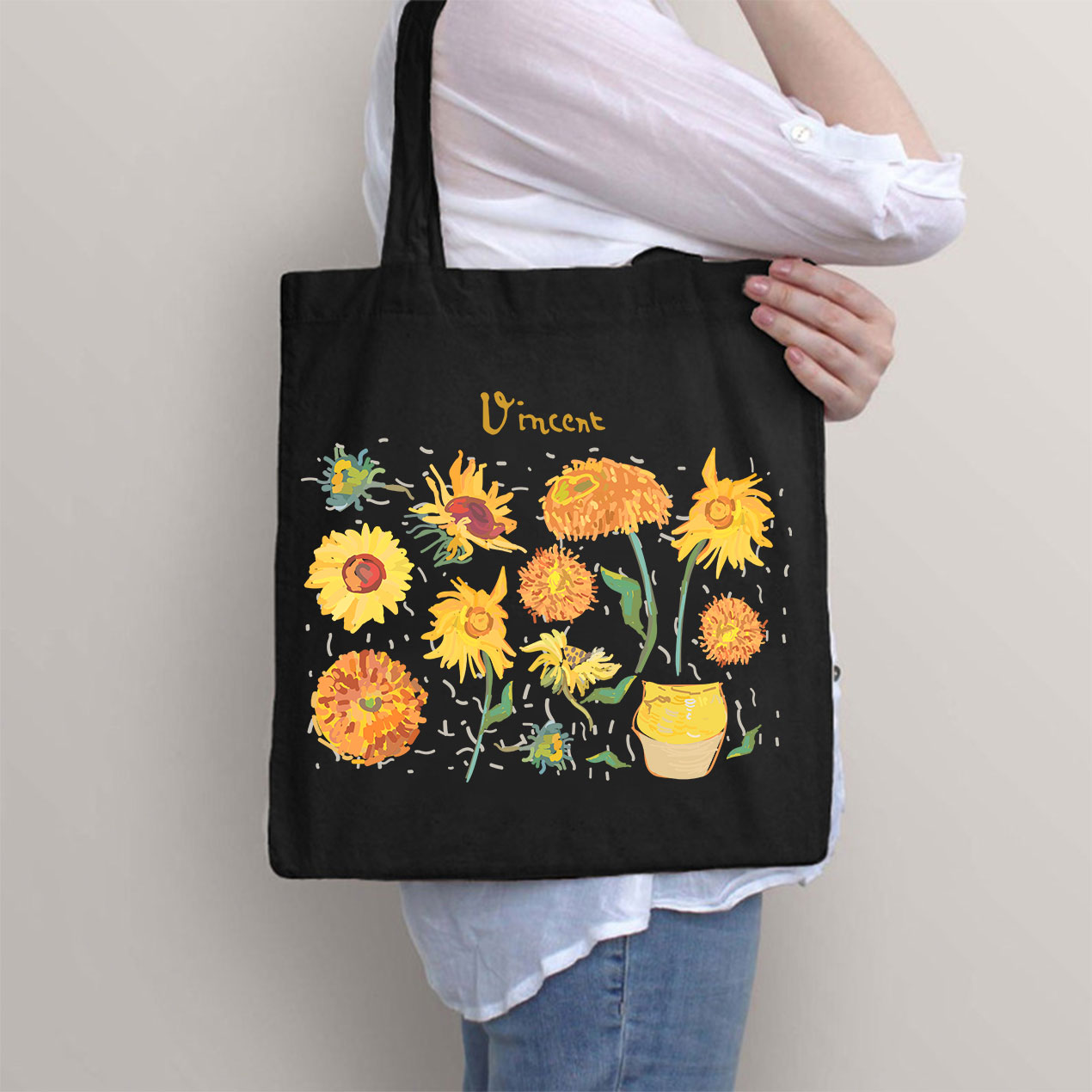 Vincent Sunflower Tote Bag