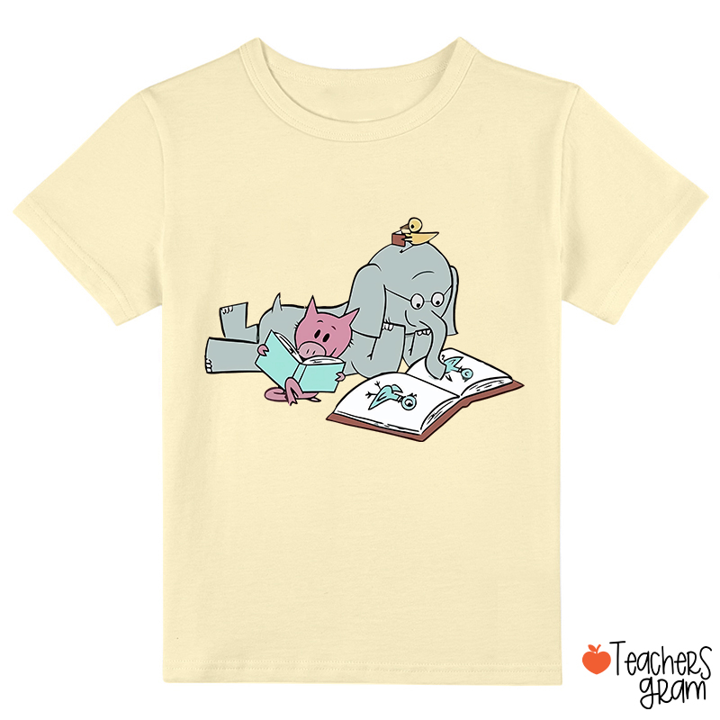 The Elephant And The Little Pig Read Together Class T-Shirt