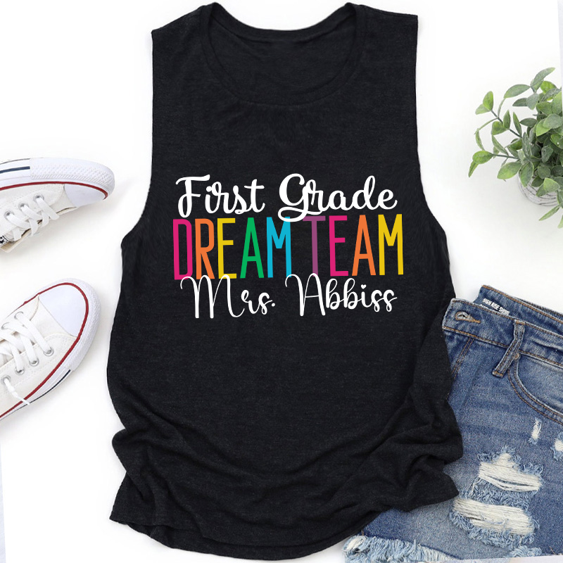 Personalized Back To School Dream Team Teacher Tank Top