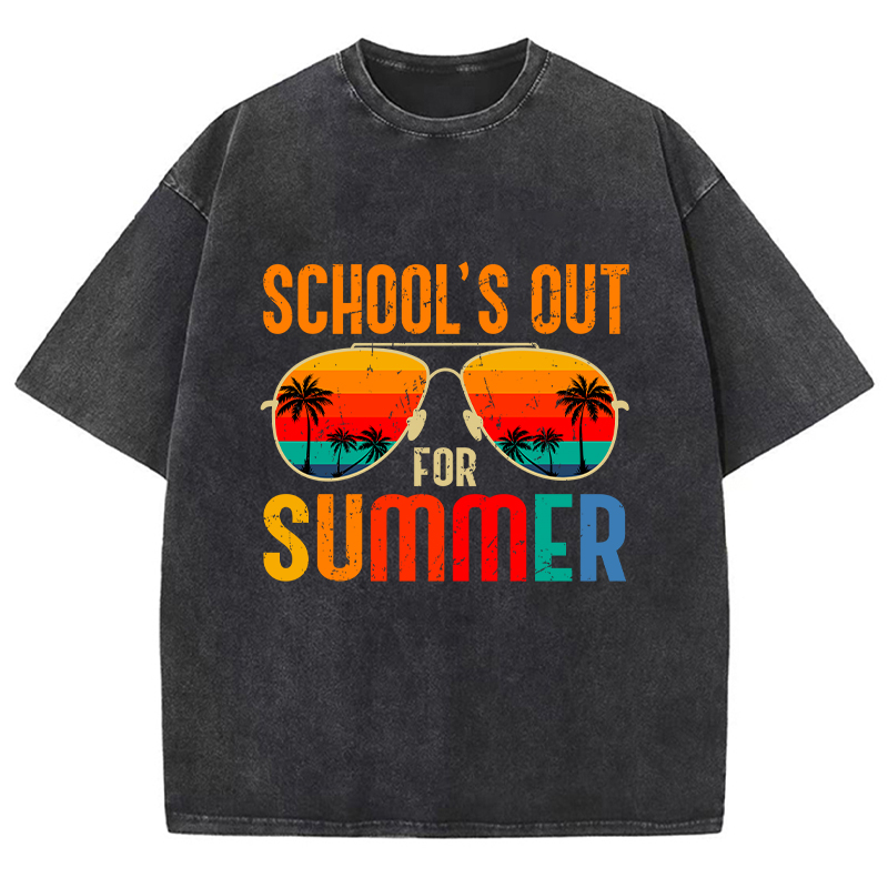 School's Out For Summer Teacher Washed T-Shirt