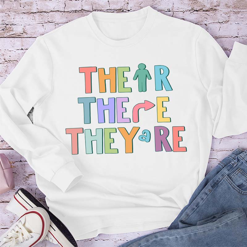 Their There They're English Teacher Long Sleeve T-Shirt