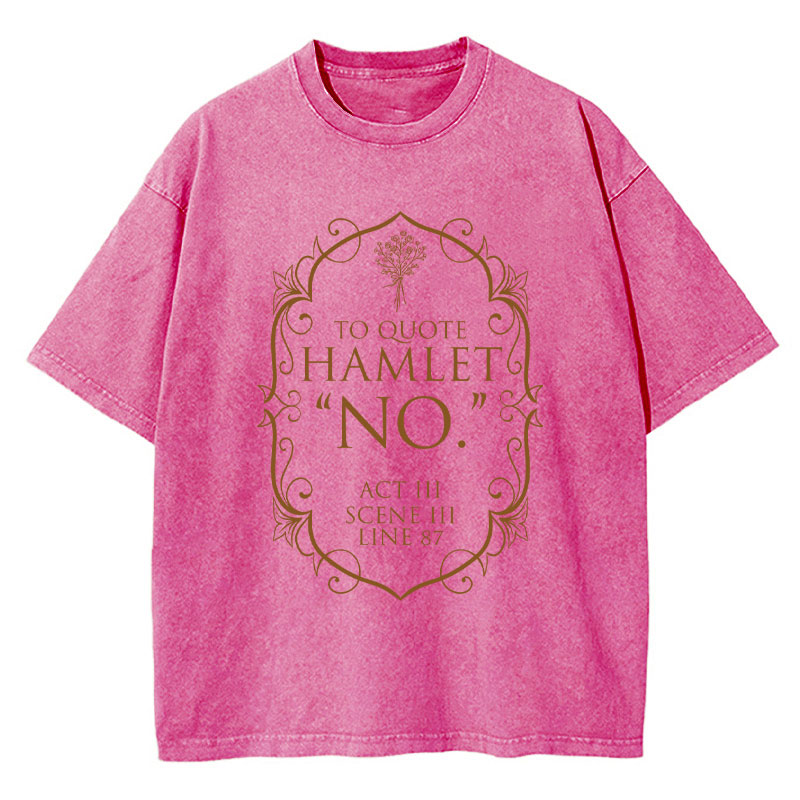 Book Club Shakespeare Teacher Washed T-Shirt