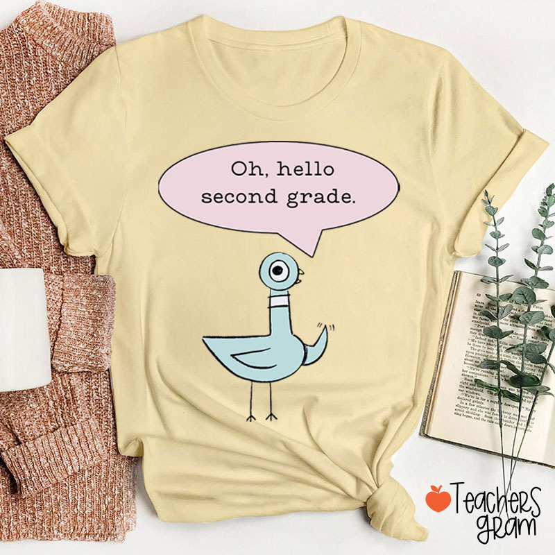 Personalized Grade Hello First Day Teacher Teacher T-Shirt