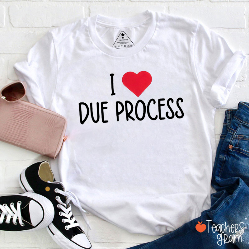 I Love Due Process Teacher T-Shirt