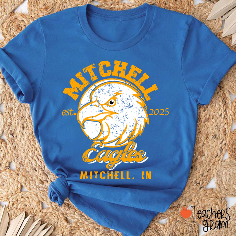 Personalized Mascot Vintage School Spirit Teacher T-Shirt