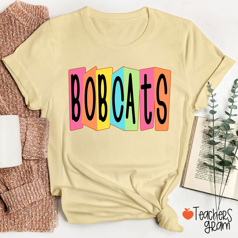 Personalized Mascot Or Grade Retro Colorful Billboard Teacher T-Shirt