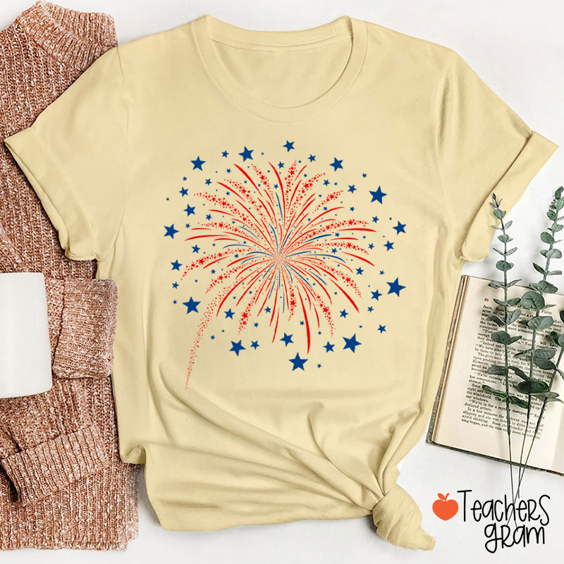 4th Of July Firework Teacher T-Shirt