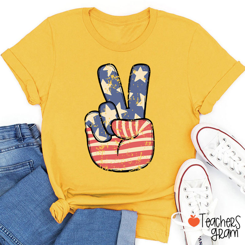 America Peace Teacher T-Shirt