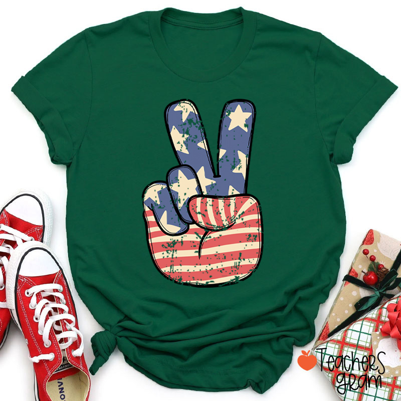 America Peace Teacher T-Shirt
