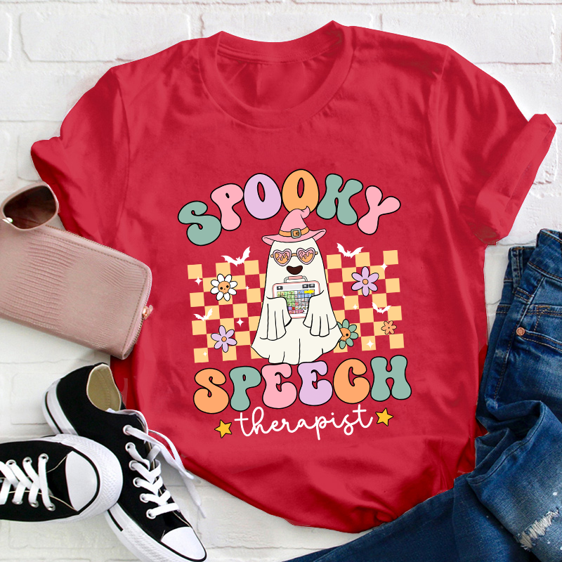 Spooky Speech Therapist Teacher T-Shirt