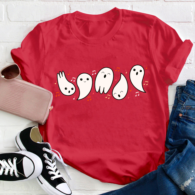 Halloween Ghosts love to sing Teacher T-Shirt