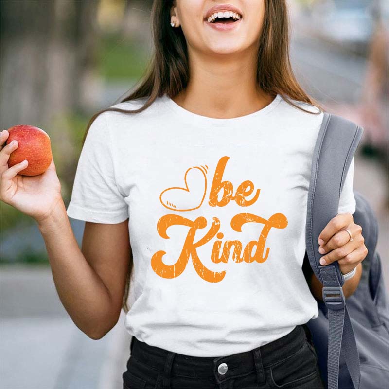 Orange Be Kind Teacher T-Shirt