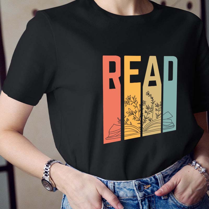 Retro Read Teacher T-Shirt