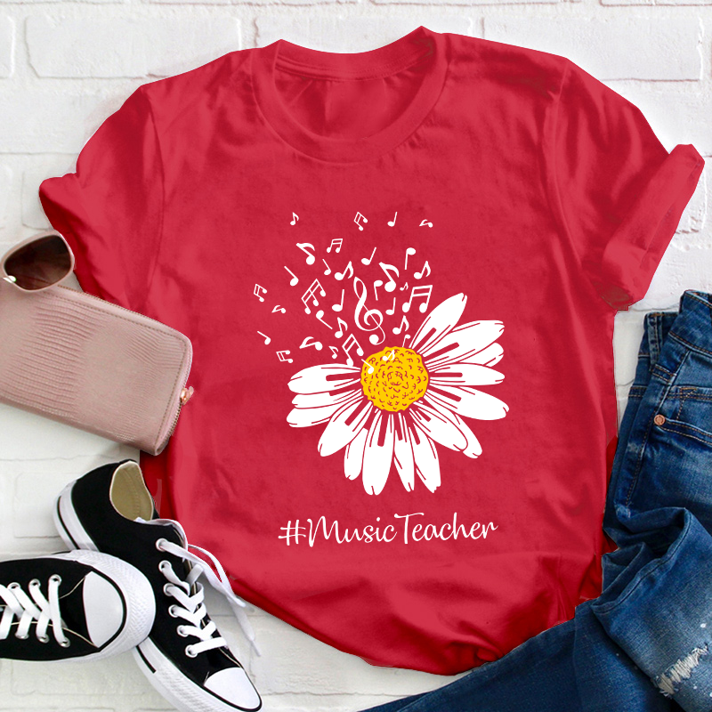 Sunflower Music Teacher T-Shirt