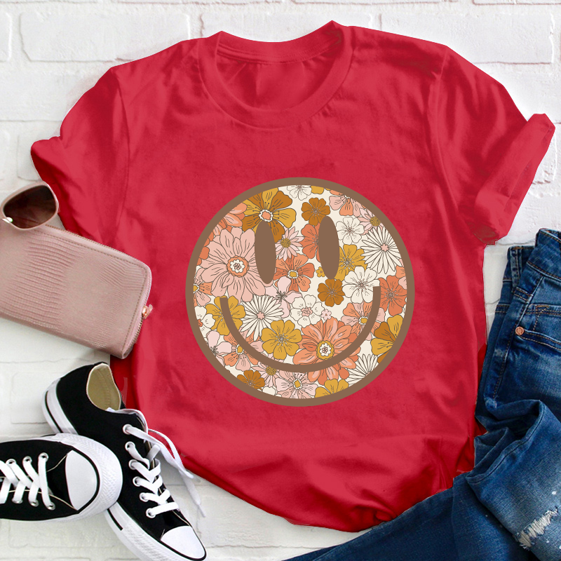 Smiling Flower Teacher T-Shirt