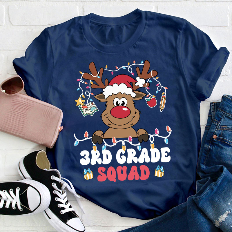 Personalized Grade Elk Squad Teacher T-Shirt