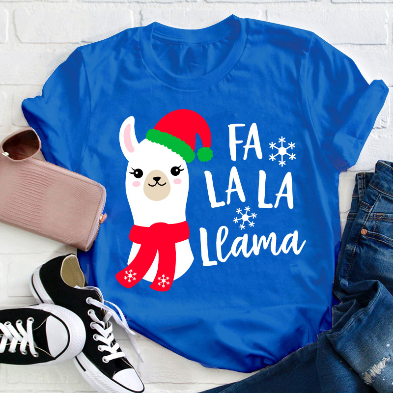 Fa La La Llama Teacher T-Shirt