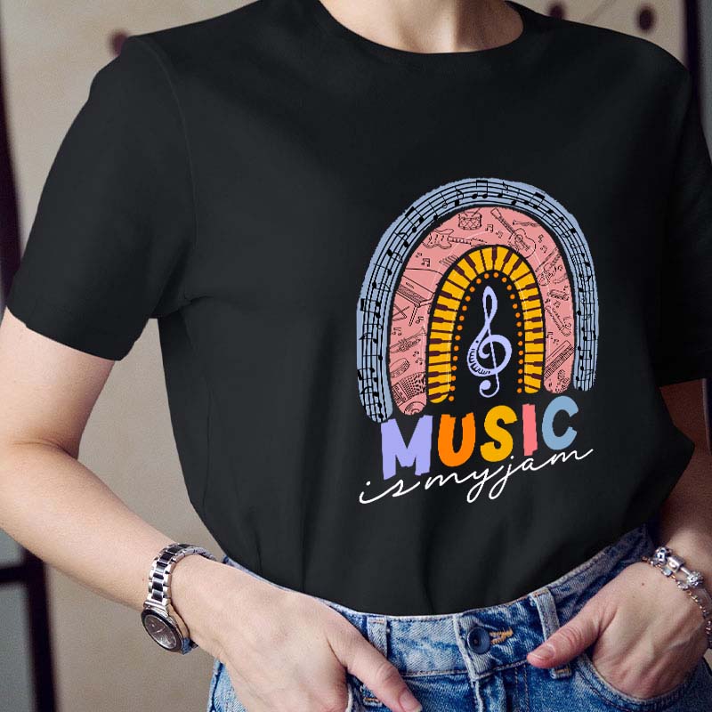 Music Is My Jam Teacher T-Shirt