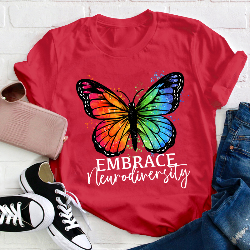 Embrace  Neurodiversity Teacher T-Shirt