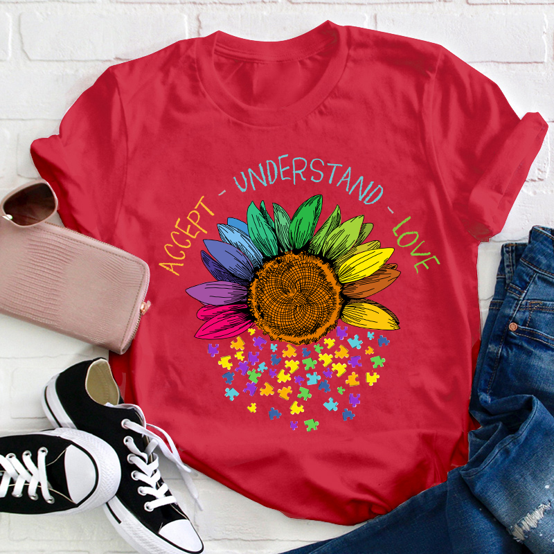Accept Understand Love Teacher T-Shirt
