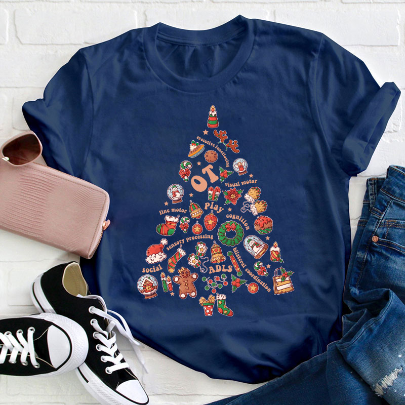 OT Christmas Tree Teacher T-Shirt