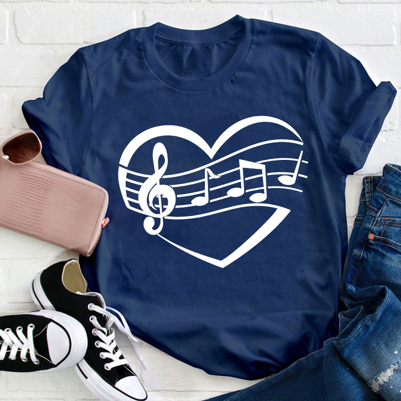 Musical Heart Teacher T-Shirt