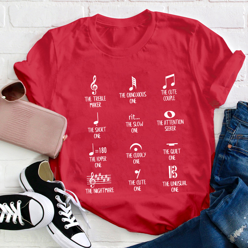 Funny Symbol Music Teacher T-Shirt