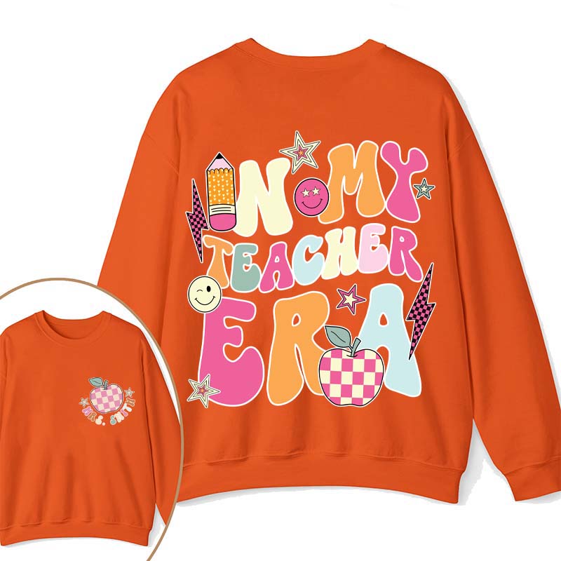 Personalized In My Teacher Era Teacher Two Sided Sweatshirt