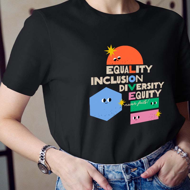 Equality Inclusion Diversity Equality Teacher T-Shirt
