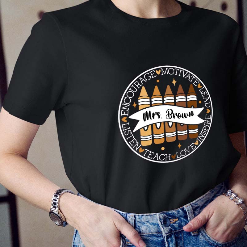 Personalized Name Encourage Motivate Lead Teacher T-Shirt