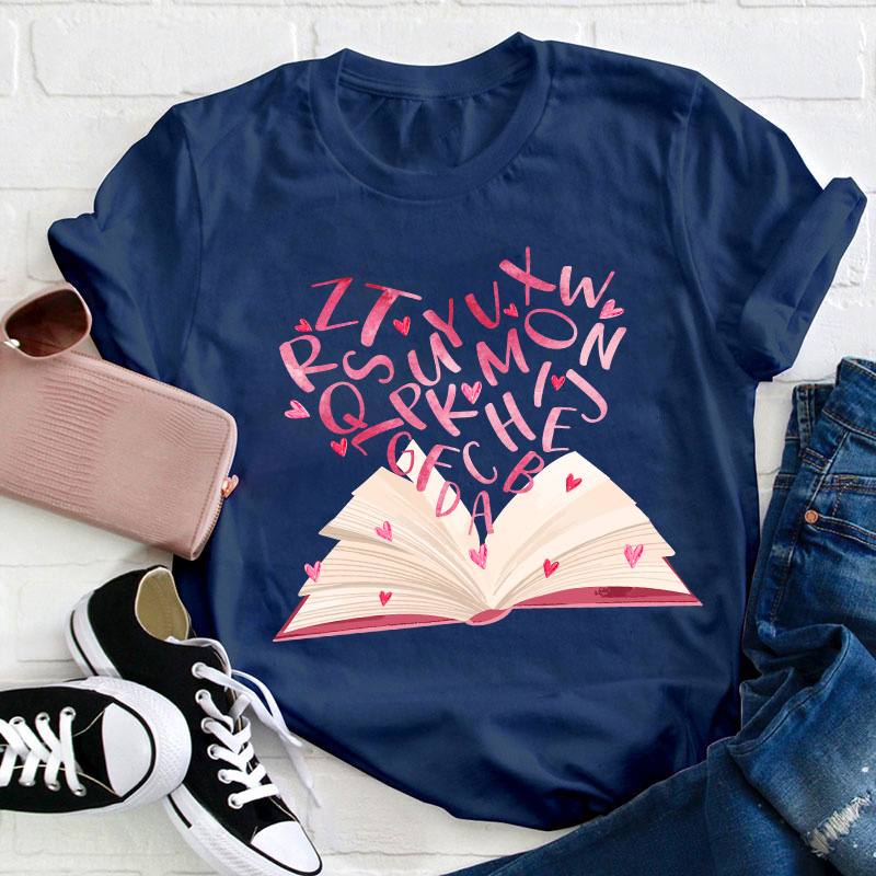 Love In Book Teacher T-Shirt