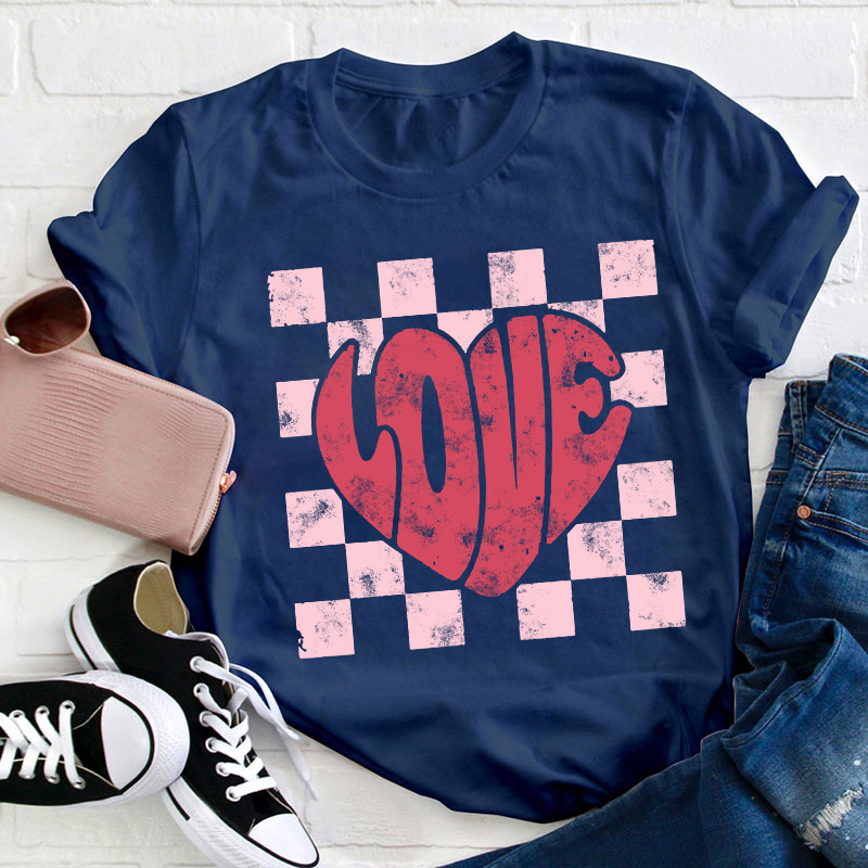 Retro Love Teacher T-Shirt