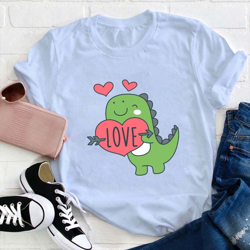 Dino Love Teacher T-Shirt