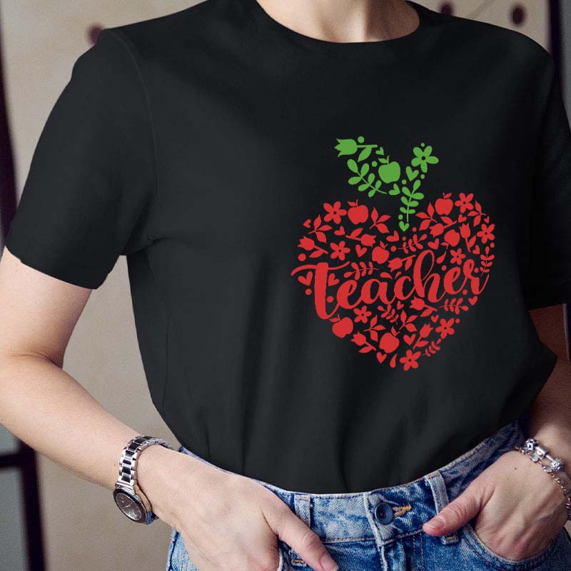 Apple Heart Teacher T-Shirt