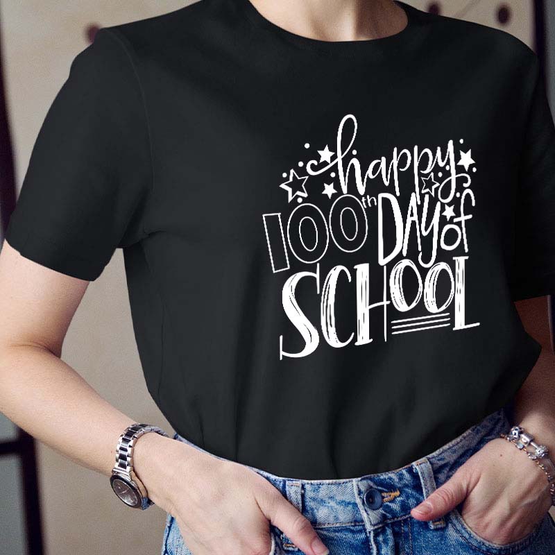 Happy 100th Day Of School Teacher T-Shirt