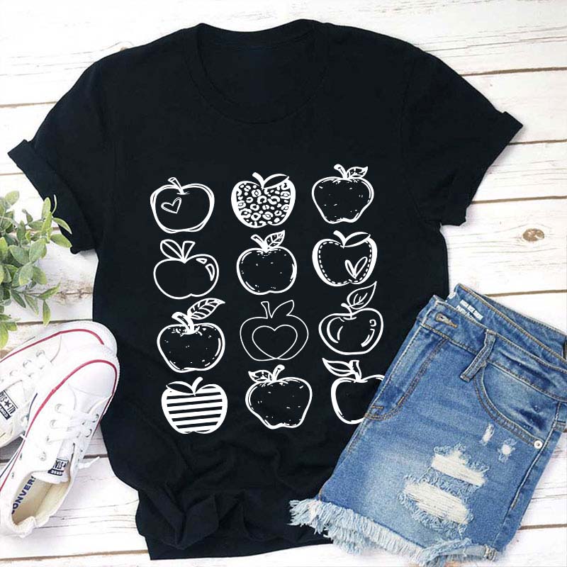 Apple Doodles Teacher T-Shirt