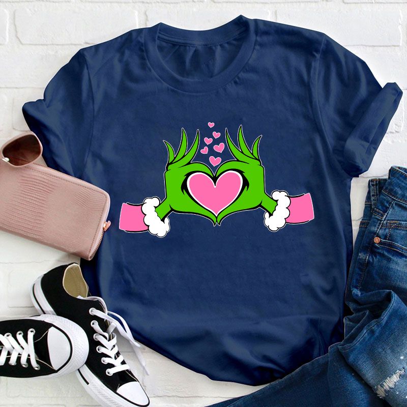 Make A Heart Sign Teacher T-Shirt