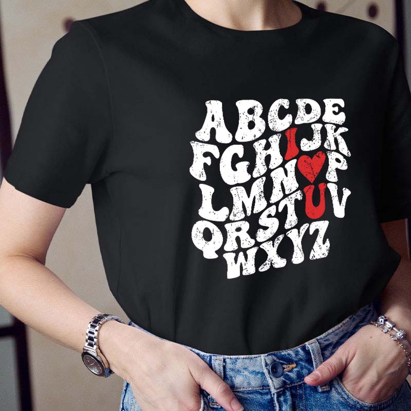 Alphabet I Love You Teacher T-Shirt