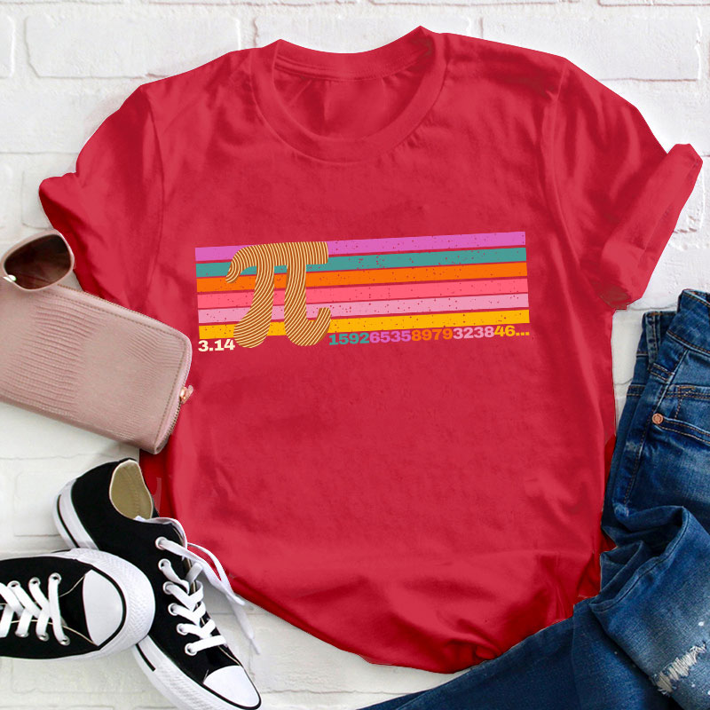 Retro Pi Teacher T-Shirt