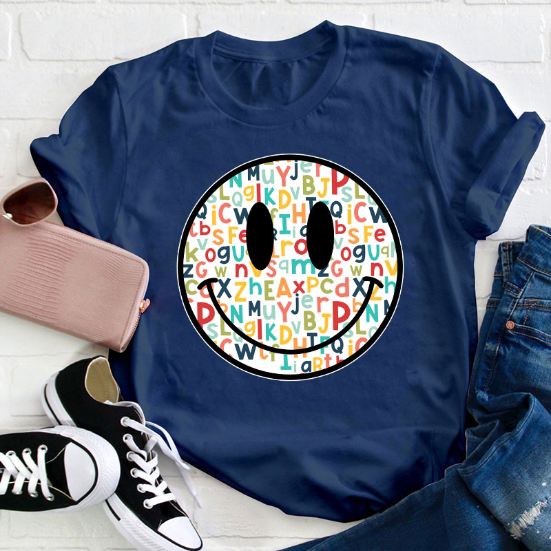 Abc Smiley Face Teacher T-Shirt