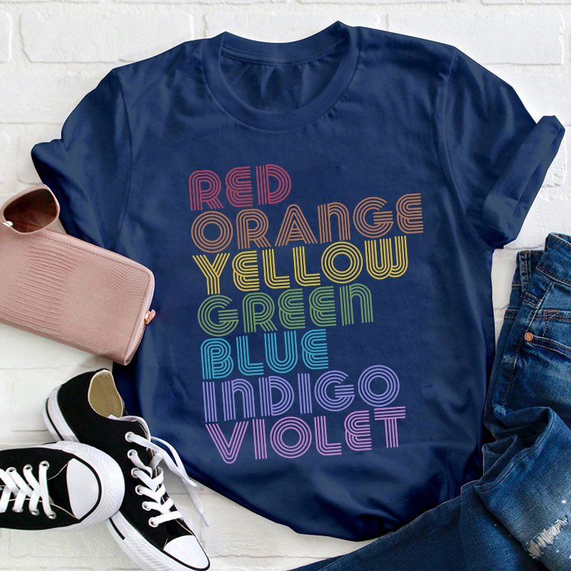Red Orange Yellow Teacher T-Shirt