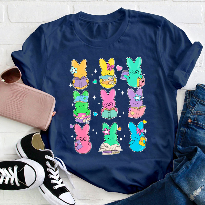 Reading Bunny Teacher T-Shirt