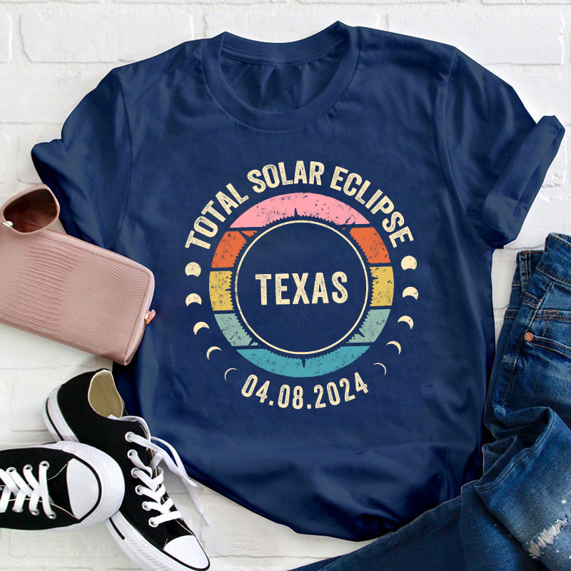 Personalized Total Solar Eclipse Teacher T-Shirt
