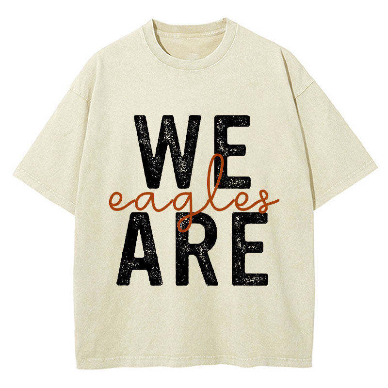 Personalized We Are We Are Winner Teacher Washed T-Shirt