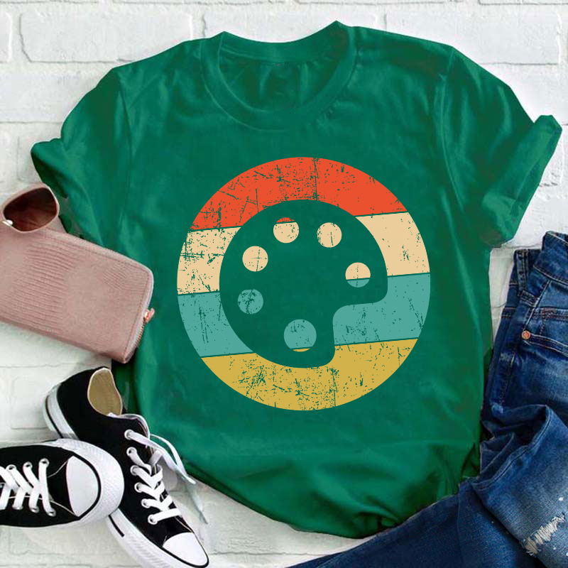 Paint Palette Art Teacher T-Shirt
