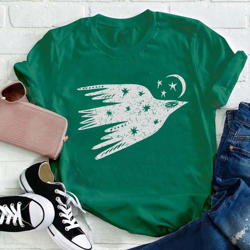 Celestial Bird Flying Bird Teacher T-Shirt