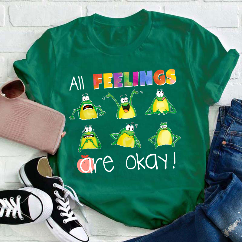 The Cute Expression On The Frog Is Funny Teacher T-Shirt