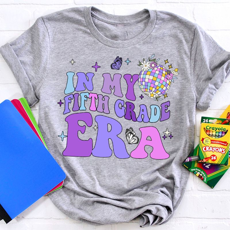 Personalized Purple Disco Smash Light Ball Teacher T-Shirt