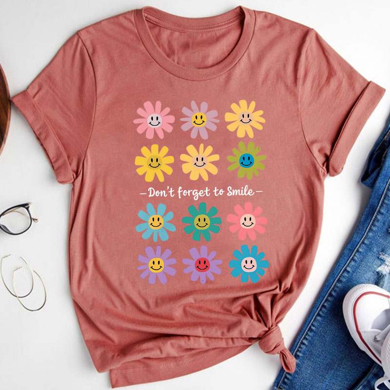 Don't Forget To Smile Teacher T-Shirt